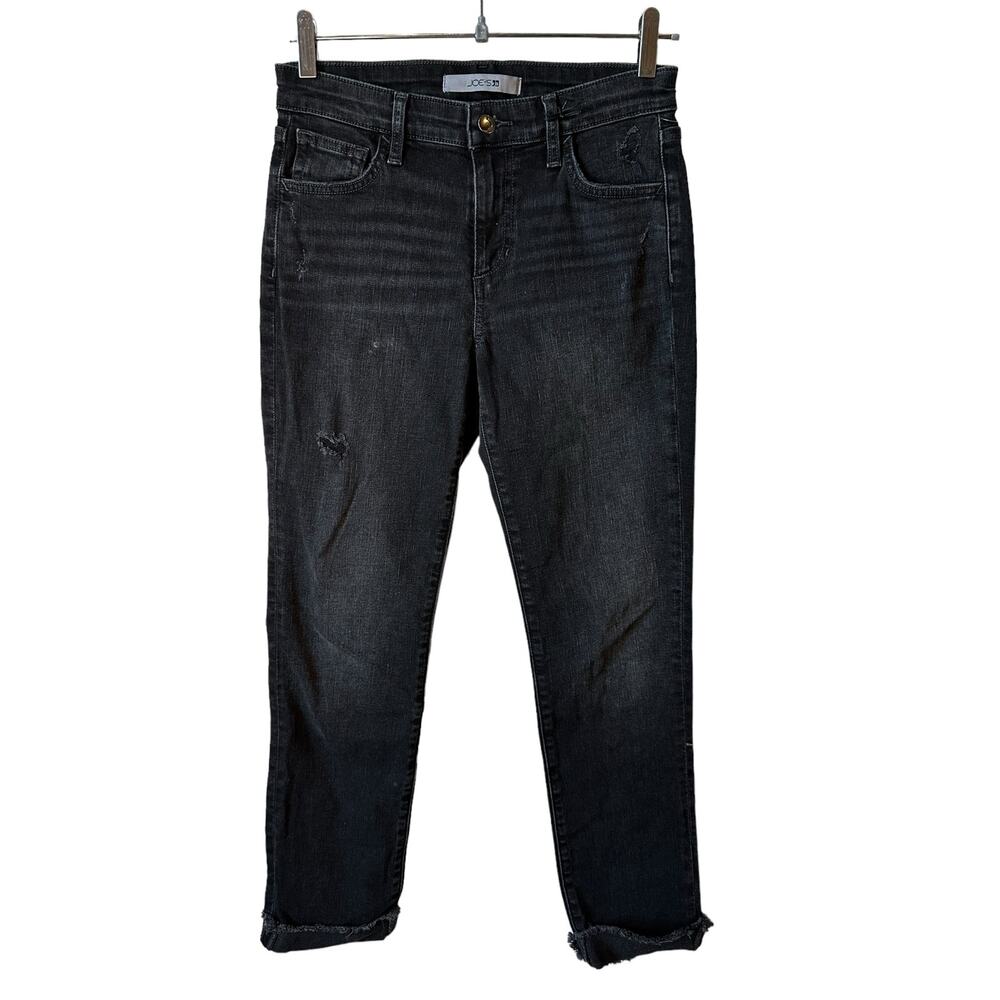 Joe's Jeans New Women's The Tomboy Morna Distressed Jeans Black Size 24 Casual